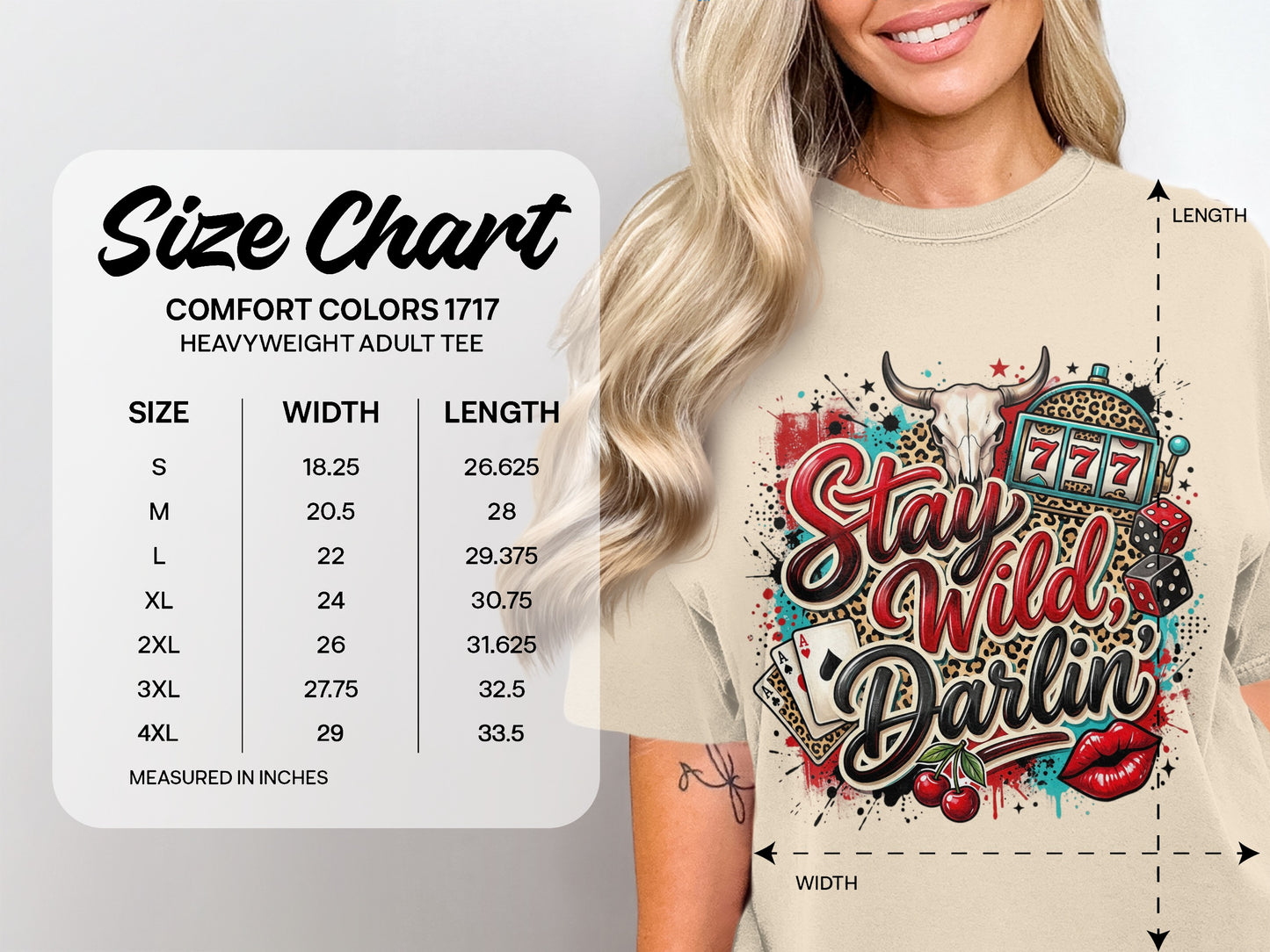 Stay Wild Darlin Bull Skull Dice Slot Machine T-Shirt