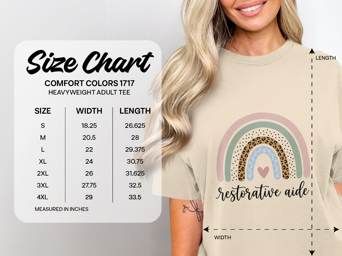 Restorative Aide Leopard Rainbow Heart Dots T-Shirt