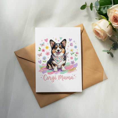 Card with a corgi and "Corgi Mama" text.